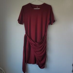 Burgundy dress